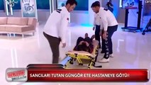 Canlı yayında panik anları! Konuğu az kalsın doğuruyordu