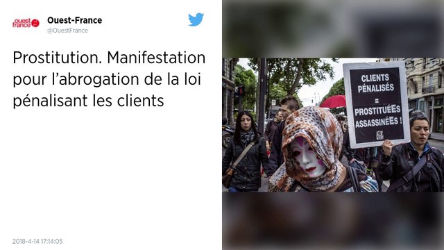 Prostitution : manifestation à Paris contre la loi pénalisant les clients.