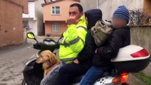 Bir Motosiklette 3 Kişi ve Bir Köpek