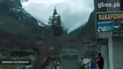 Snow Avalanche at Rakaposhi View Point Nagar Valley - GBee News