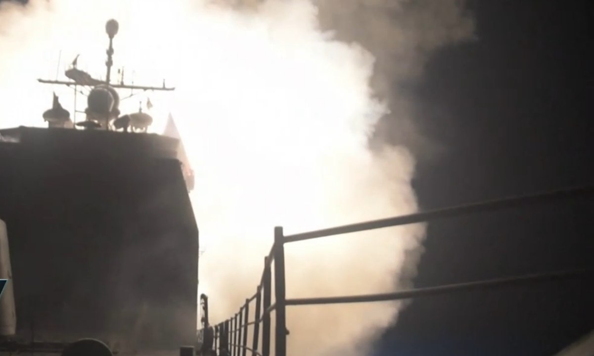 Amerika Serikat Rilis Video Serangan Rudal ke Suriah