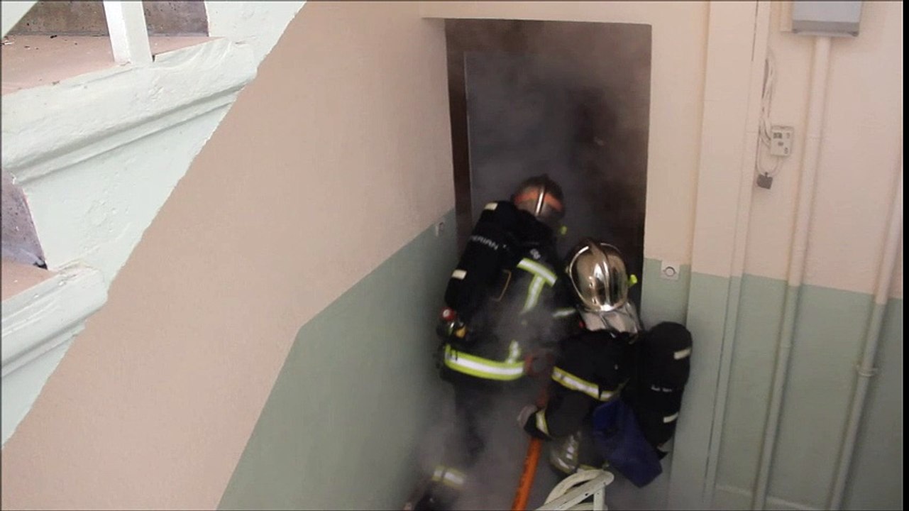 Les pompiers s'exercent à Saint-Chamond