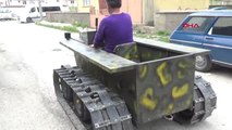 Konya-Makine Mühendisi, Hurda Parçalarından Tank Görünümlü Arazi Aracı Yaptı Hd