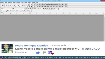 Aparar e Silenciar Áudio da Seleção no Audacity