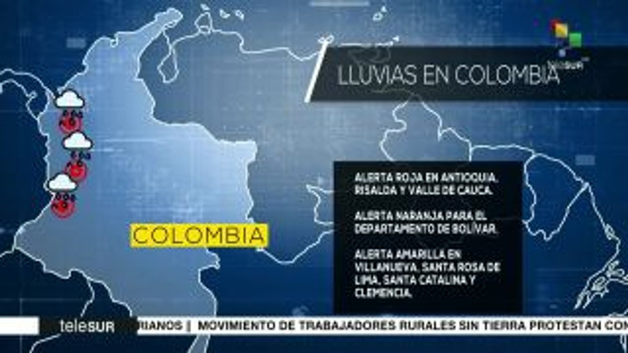 12 muertos y miles de afectados tras fuertes lluvias en Colombia