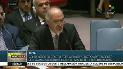 ONU rechaza resolución rusa sobre ataque de EE.UU. contra Siria