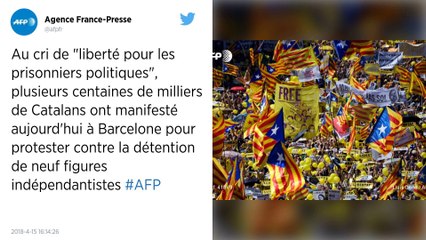 Barcelone. Manifestation géante pour la libération des indépendantistes.