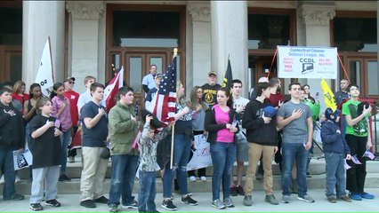 Protesters Rally in Support of the Second Amendment at Connecticut State Capitol