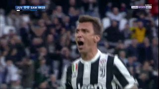 Goal  Mario Mandzukic - Juventus 1-0 Sampdoria