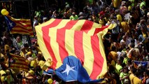 Thousands of pro-independence supporters take to the streets of Barcelona calling for the release of jailed political leaders
