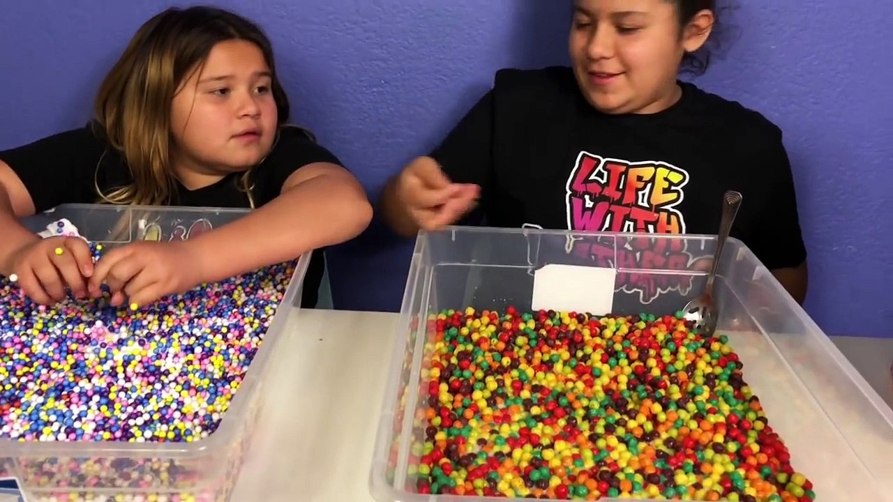 1 GALLON OF TRIX CEREAL SLIME VS 1 GALLON OF REAL TRIX CEREAL - MAKING GIANT FOOD SLIME