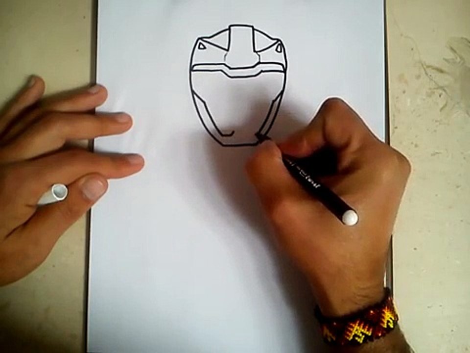 COMO DIBUJAR POWER RANGER DINO CHARGE - NEGRO / how to draw power ranger dino charge - black