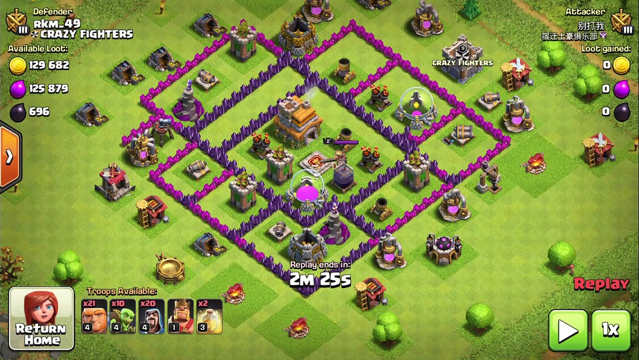 my new attack on town hall 7|| win with 100%