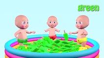 3D Baby doll bath time Play Learn colors ,Teach colours for kids Children Toddlers