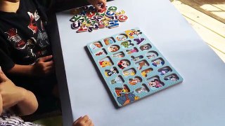 Learning ABC Phonics with little sister using ABC wood puzzle