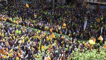 Manifestación en Barcelona pide libertad de independentistas