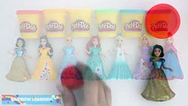 Play Doh Dresses Disney Princesses Elsa Anna Rapunzel Belle Ariel Cinderella Rainbow Mermaids