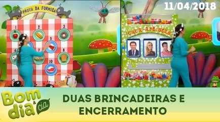 Duas Brincadeiras e encerramento do Bom Dia e Cia (11/04/18) | SBT