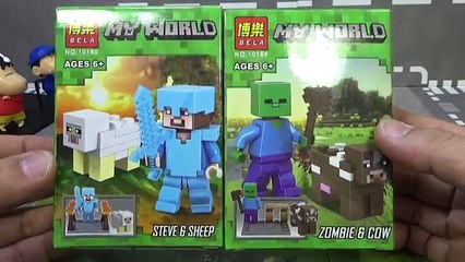 bela 마인크래프트 다이아 스티브,좀비,양,소 레고 짝퉁 미니피겨 lego knockoff minecraft minifigure