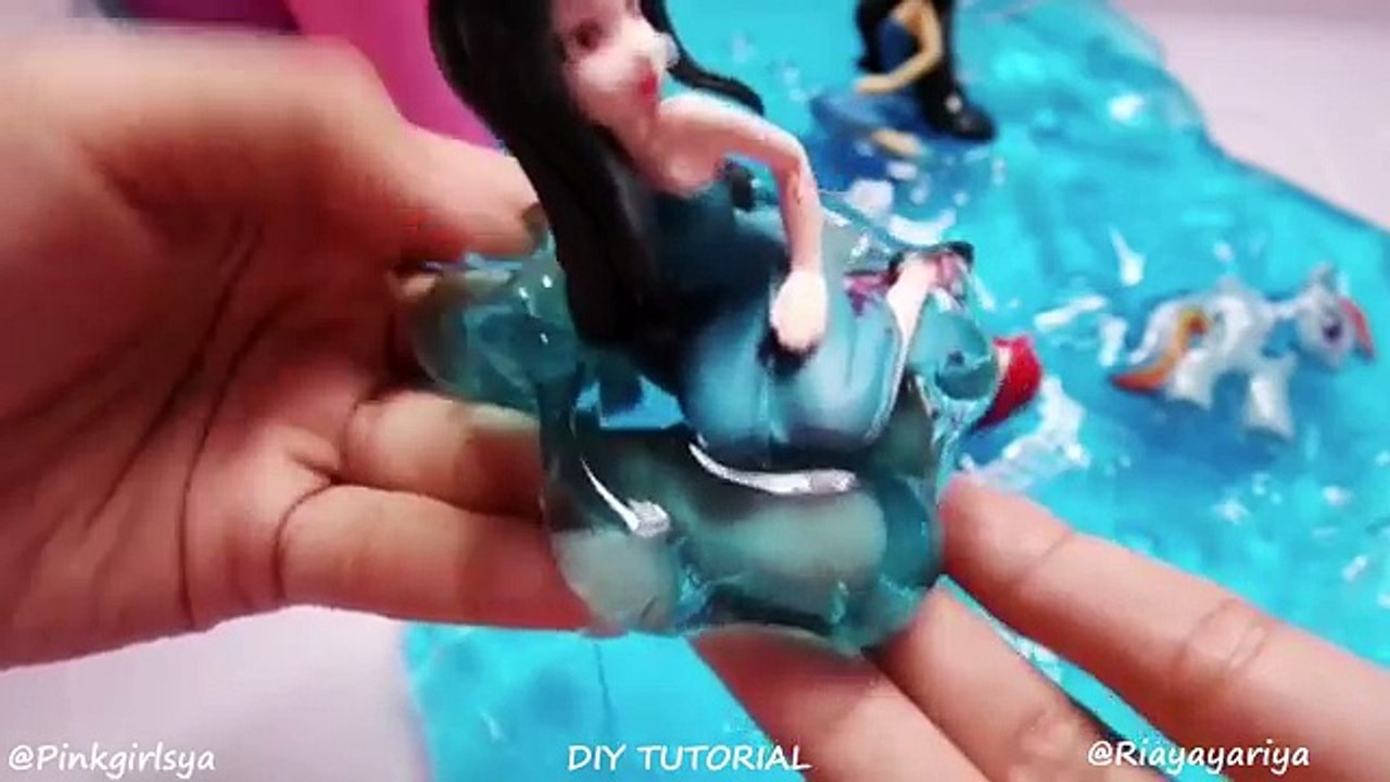 MERMAID SWIMMING POOL SLIME SUPER CLEAR HOLDABLE SOLID with HORSE GLUE