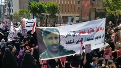احتجاجات بتعز ضد "الحزام الأمني" وقوات صالح