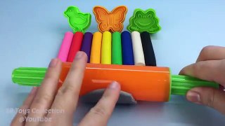 Play and Learn Colours with Playdough Modelling Clay with Butterfly and Frog Molds Fun for Kids