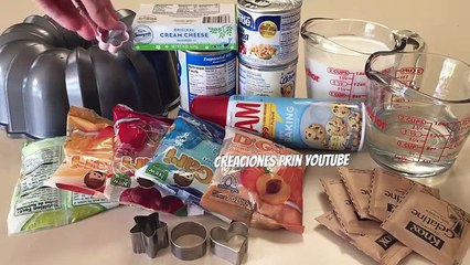 Gelatina de Mosaico 3 Leches con figuras