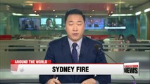 Australian firefighters battle bushfire near Sydney