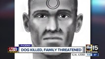 Man burglarizes Phoenix home, threatens family and kills dog