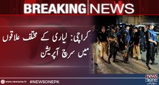 Karachi Search operation in different areas of Lyari