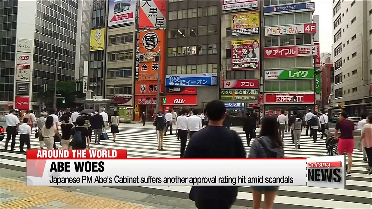 Japanese PM Abe's Cabinet suffers another approval rating hit amid scandals