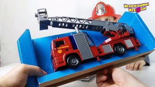 Машинки Пожарные Dickie Toys со звуком, светом и водой Распаковка игрушки Toys for kids