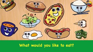 Food Song | Learn 15 Food and Drinks | Learn English Kids