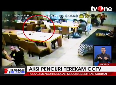 Aksi Kawanan Pencuri Geser Tas Terekam CCTV