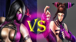 JURI vs MILEENA! (Street Fighter vs Mortal Kombat) Cartoon Fight Club Episode 83