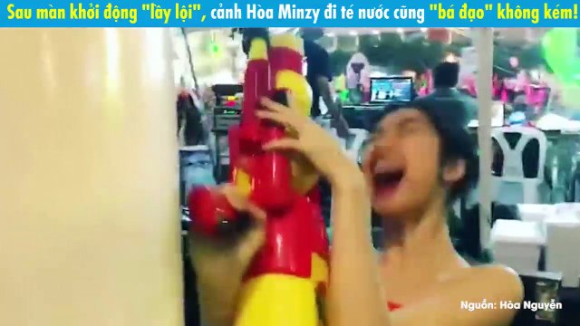 Sau màn khởi động lầy lội , cảnh Hòa Minzy đi té nước cũng bá đạo không kém!
