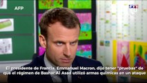 #AlDíaen60Segundos  El presidente francés Emmanuel Macron dice que tiene pruebas del uso de armas químicas en Siria; toda la información en nuestro espacio ►