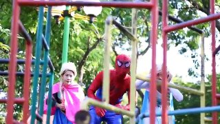 Black Spiderman Was Trolled| Baby Elsa Vs Spiderman In Realife | Childrens Indoor Playground #15