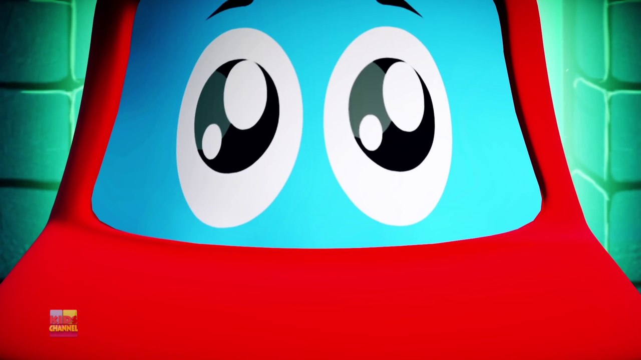 Best Kids Cartoons - Little Red Car Vs Haunted House Monster Truck