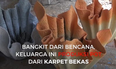 Bangkit dari Bencana, Karpet Bekas Jadi Karya