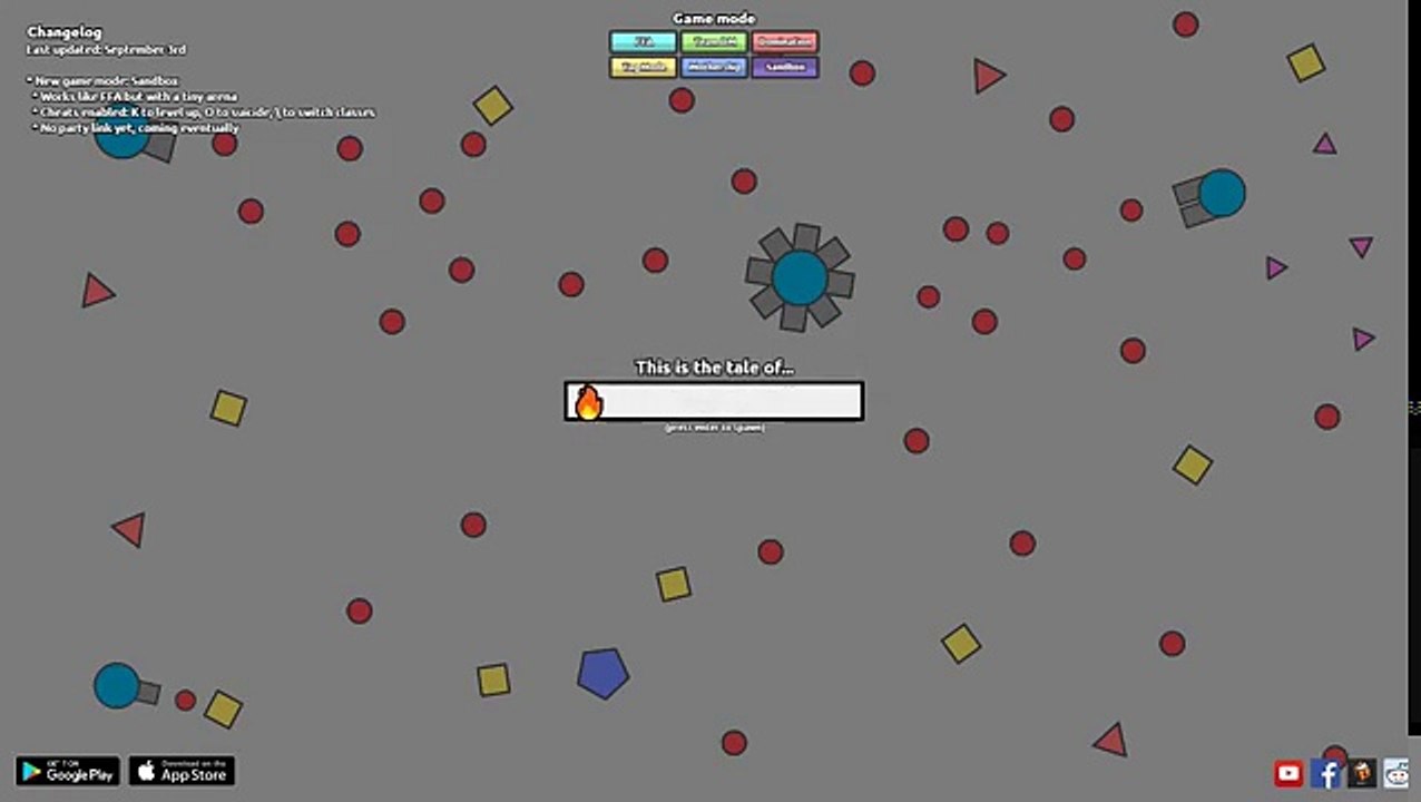 Diep.io - GOD MODE! NEW SANDBOX GAME MODE UPDATE! BECOME AN ARENA CLOSER!