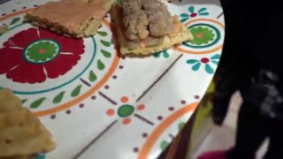 vegan chicken & waffle sliders