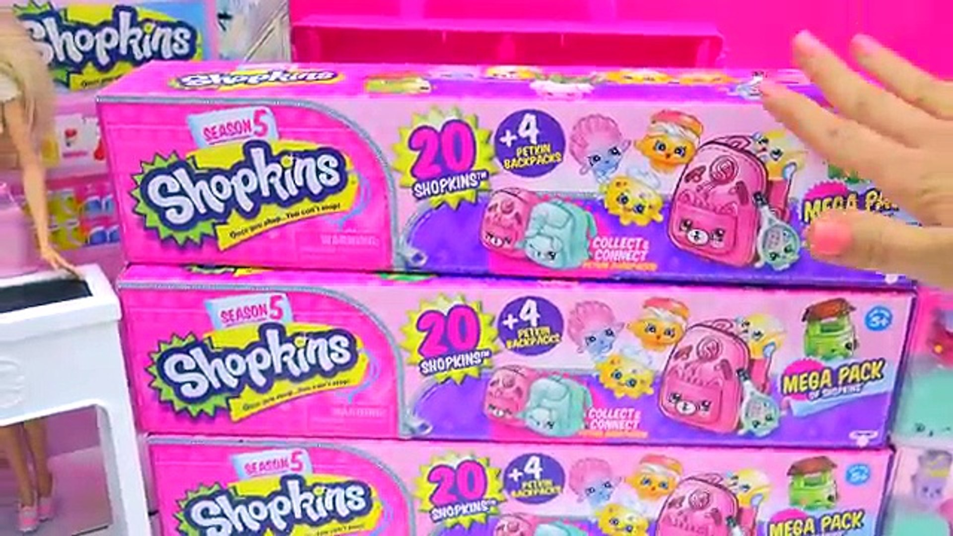 CookieSwirlC Barbie Doll And Dogs Goes Shopping At Small Mart Video