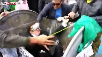 Ukraynalı Rusya yanlısı milletvekili çöpe atıldı!