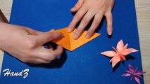 Origami summer flower - Easy paper flower. Origami lily