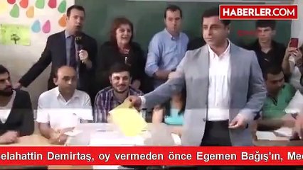 Demirtaş, oy verirken Egemen Bağış&#39;ı taklit etti