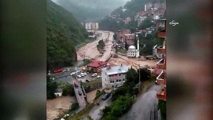 Artvin'de sel felaketi böyle geldi