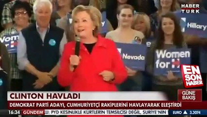 ABD Başkan adayı Hillary Clinton köpek taklidi yaptı