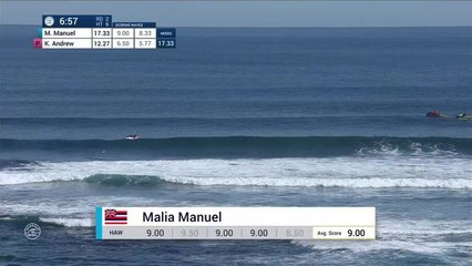 La vague notée 9 de Malia Manuel vs. Keely Andrew - Adrénaline - Surf