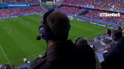 Lig TV spikeri Milli Takım&#39;ın golü sonrası Ersun Yanal&#39;ı böyle sarstı